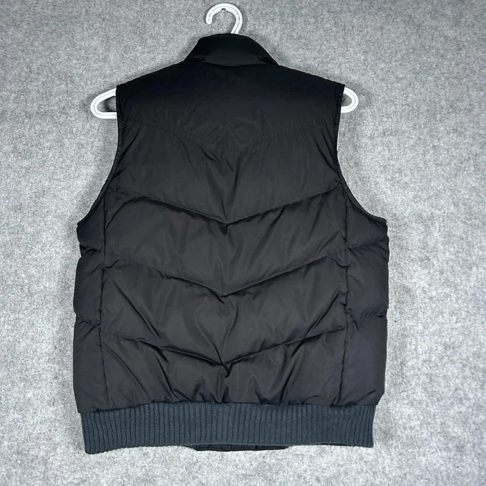 Gap Puffer Vest Men's Size Small Black Down Sleeveless Buttoned - Picture 9 of 11